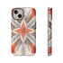 Silver Feather Compass - Impact Resistant Phone Case